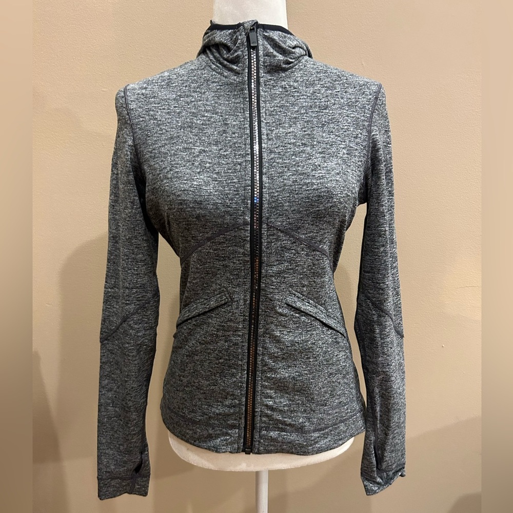 Brooks Heather Black Women’s Utopia Thermal III Zip-Up Hoodie, Size XS